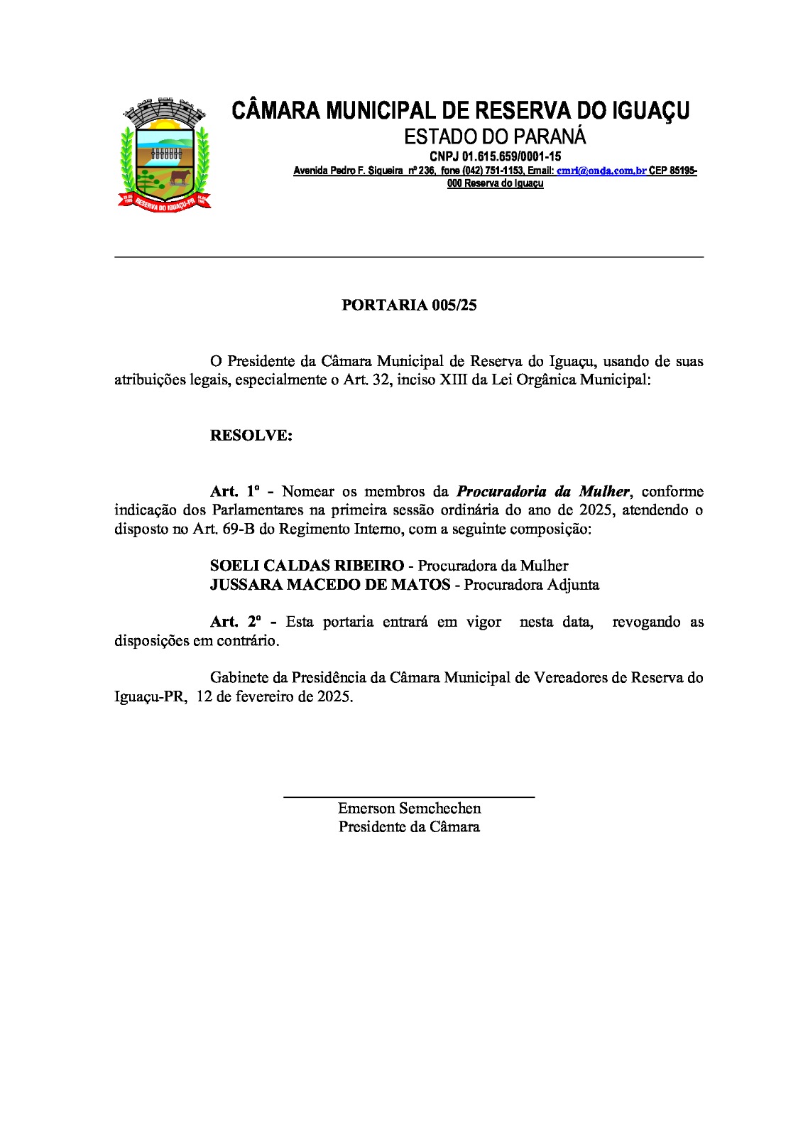 Portaria-005